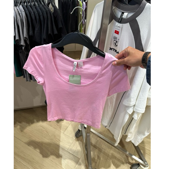 tshirt crop h&m sale