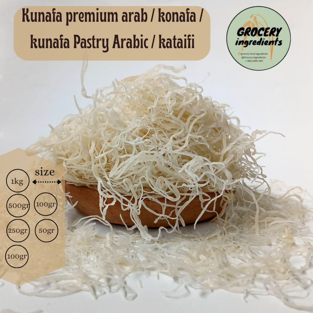 

Kunafa premium arab 500gr / konafa / kunafa Pastry Arabic / kataifi
