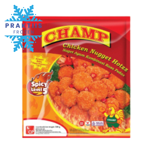 

CHAMP CHICKEN NUGGET HOTZZ 500GR LV 5 NAGET AYAM PEDAS SPICY LEVEL 5