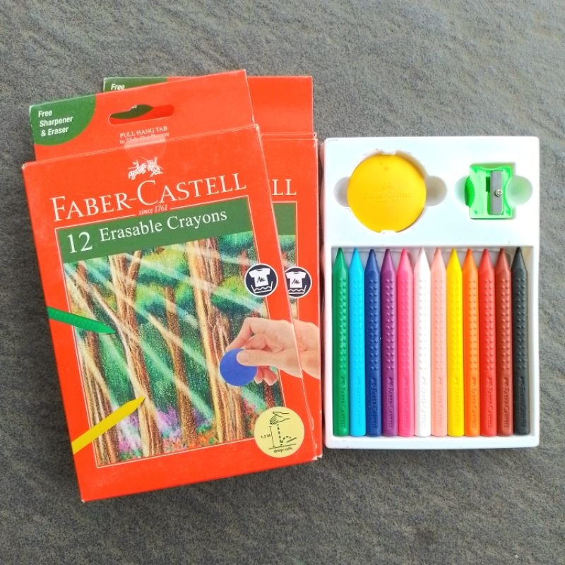 

Crayon Oil Pastel Faber Castel Erasable 12 Warna Free Rautan ( Set ) [ Original ]