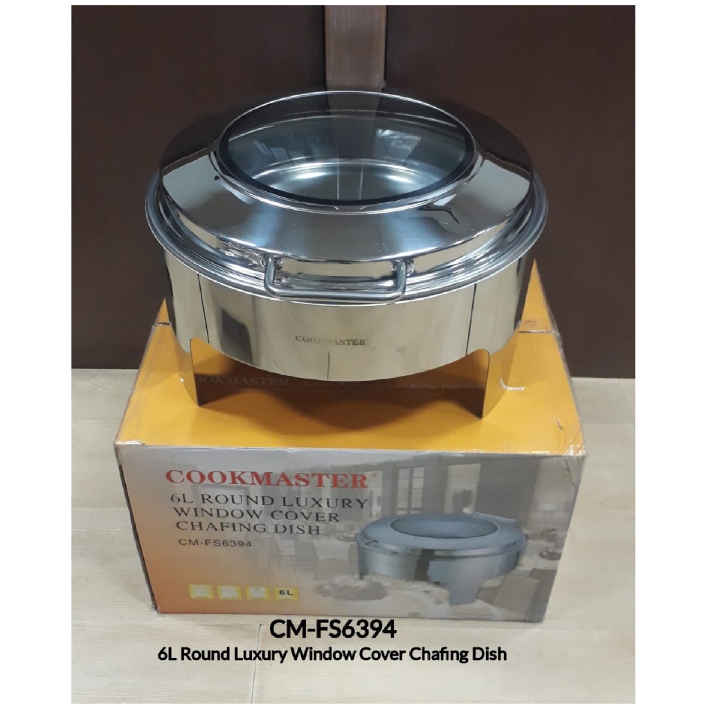 Round Chafing Dish Lux Window 6L (CMFS6394) - COOKMASTER