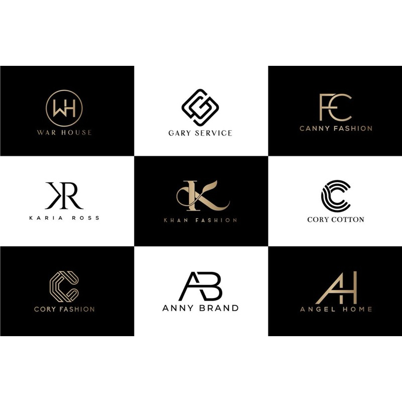 

(DRAN MONOGRAM CUSTOM SIMPLE) JASA PEMBUATAN DESAIN LOGO OLSHOP BISNIS SIMPLE ELEGANT MEWAH