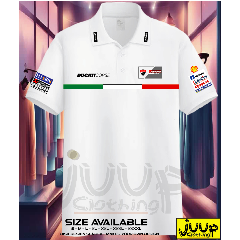 PAKAIAN POLO KAOS POLO DUCATI CORSE