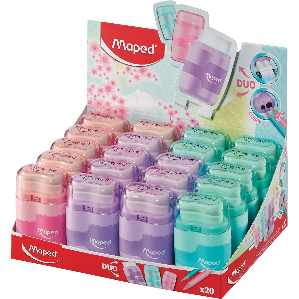 

Gramedia Surabaya - MAPED SHARPENER-ERASER CONNECT PASTEL 2H DISPLAY