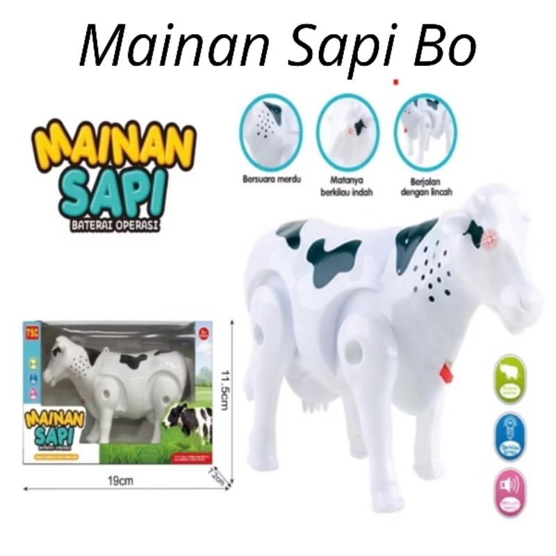 Mainan Sapi BO Mainan Anak Sapi Bunyi dan Lampu Bisa Bergerak AN-103