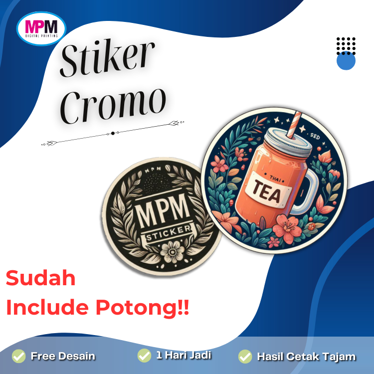 

[CROMO] CETAK STIKER CROMO BULAT CUSTOM - LABEL NAMA - LABEL BULAT - LABEL MAKANAN