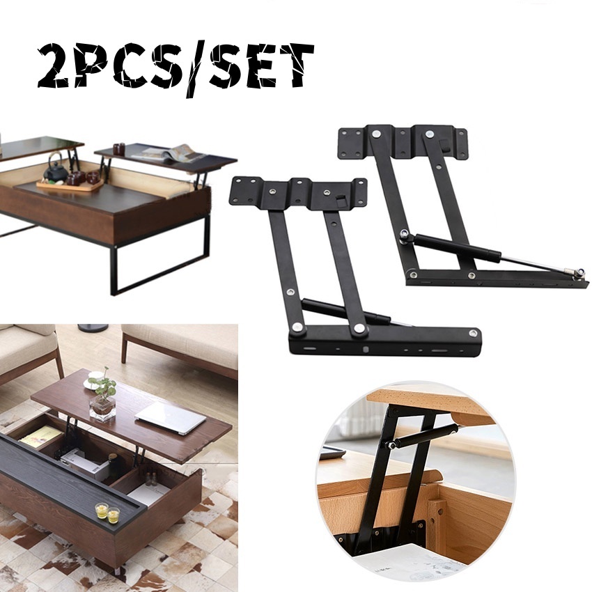 2Pcs Engsel Hidrolik Lift Up & Down Engsel Hidrolik Meja Lipat Fold Up Down Coffee Table Lift Up