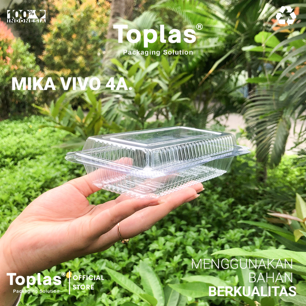 Mika VIVO 4A (100pcs)/ Mika Plastik Bening / Mika plastik kotak bening transparan