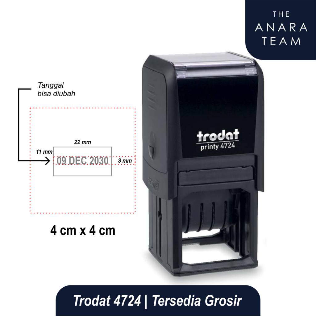 

Stempel TRODAT 4724 (Tanggal, 40 x 40 mm) - GROSIR