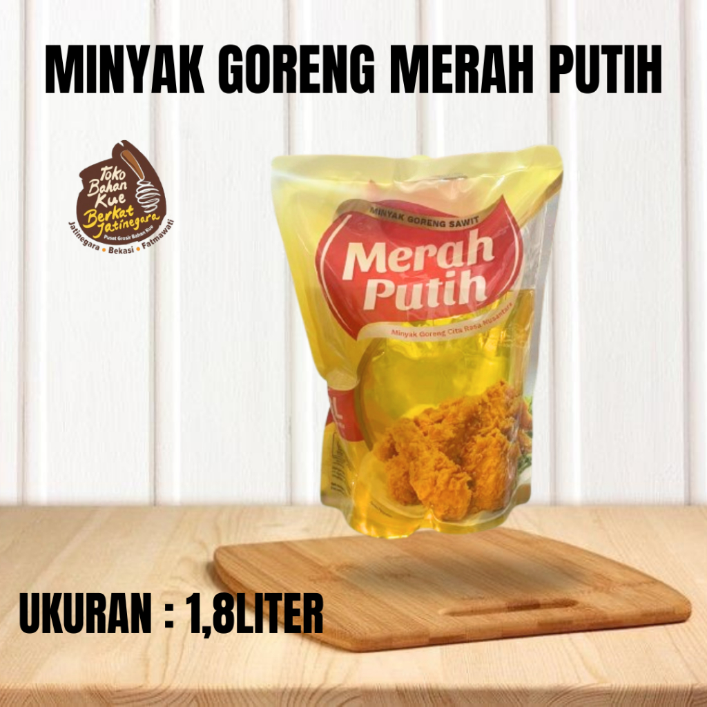 

MINYAK GORENG MERAH PUTIH 1,8L ISI 6PC / MINYAK GORENG SERBAGUNA