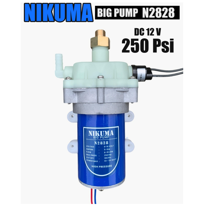 Pompa NIKUMA BIG PUMP DC 12V Tekanan tinggi 250 psi sudah otomatis cut off