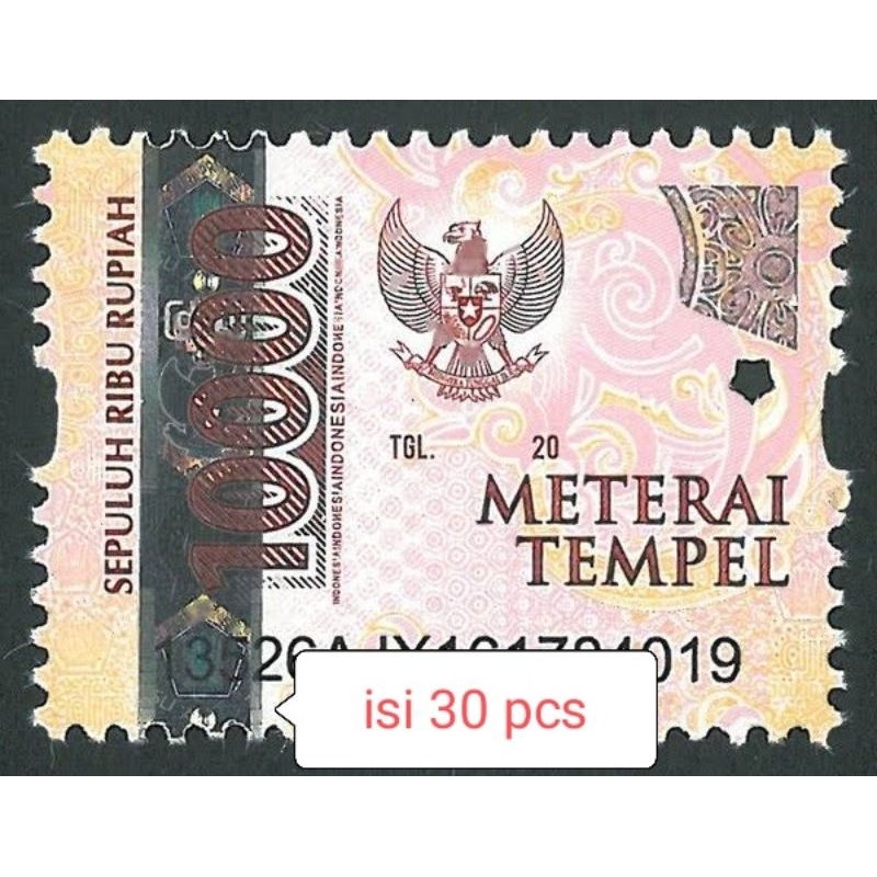 

Materai 10000 isi 30 biji original