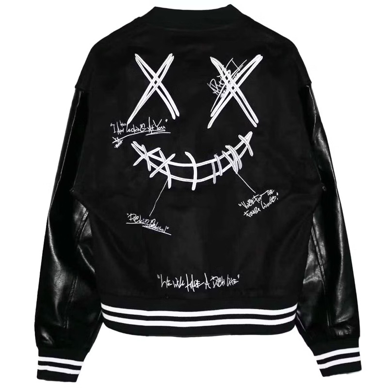 RIC Ricky Is Clown Basic Varsity Jacket Black Original / RickyisClown