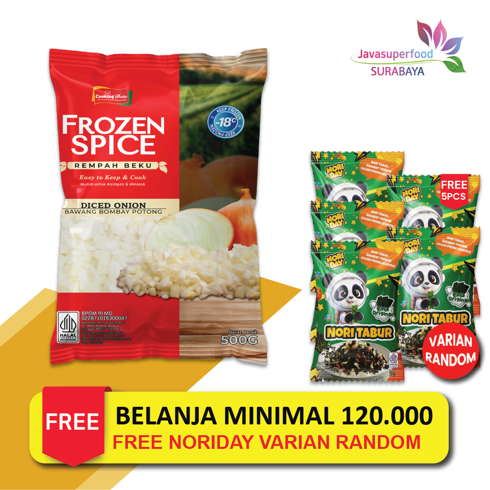 

Onion Dice / Bawang Bombay Potong / Bombay Iris / Rempah beku / Frozen spice / Frozen Vege 10x10mm 500g