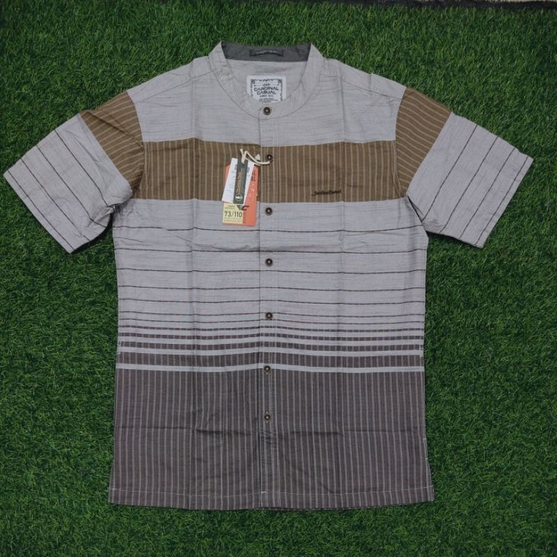 BAJU KOKO CARDINAL BAJU TAQWA MOSLEM ORIGINAL REGULER KATUN BORDIR POLOS PENDEK