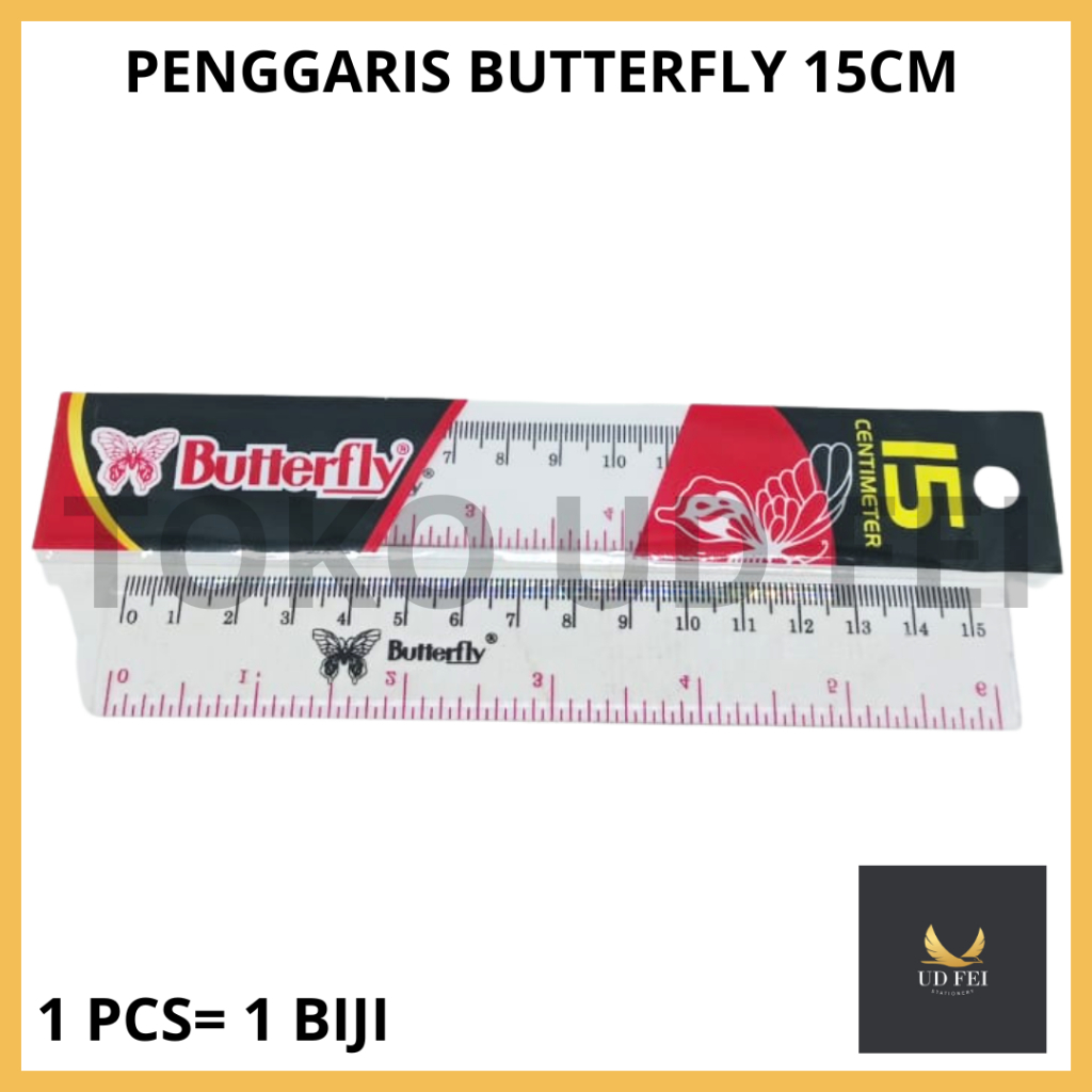 

(1 PCS=1 BIJI) PENGGARIS BUTTERFLY 15CM/ PENGGARIS BUTTERFLY/ GARISAN BUTTERFLY 15CM