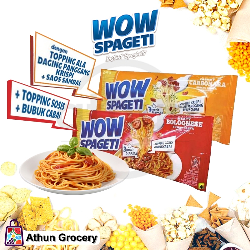 

Wow Spageti Instant Bolognese & Cream Carbonara Spaghetti