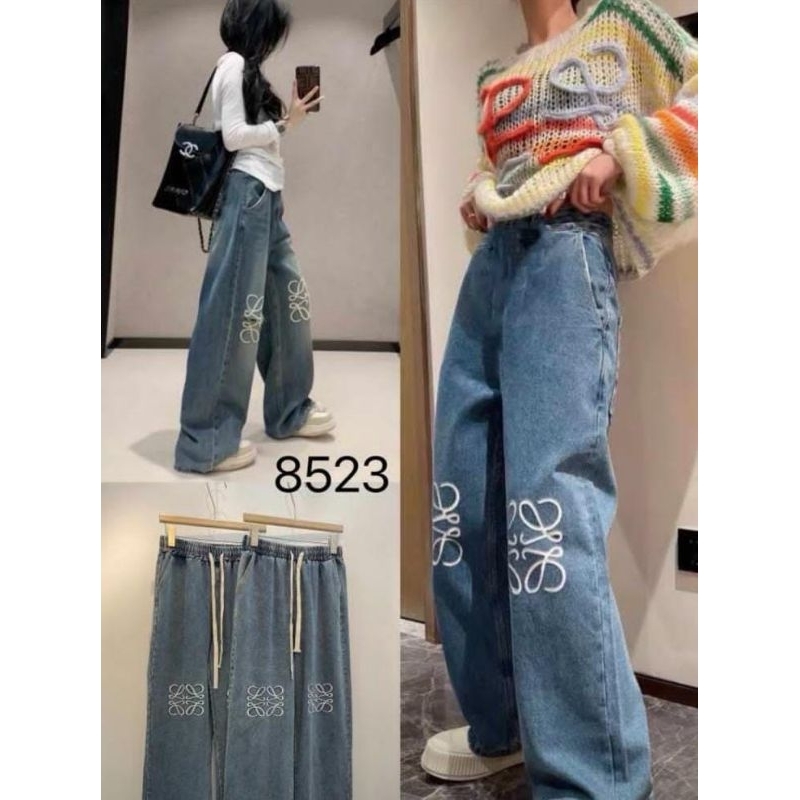 Celana Jeans Bordir LULU 8523