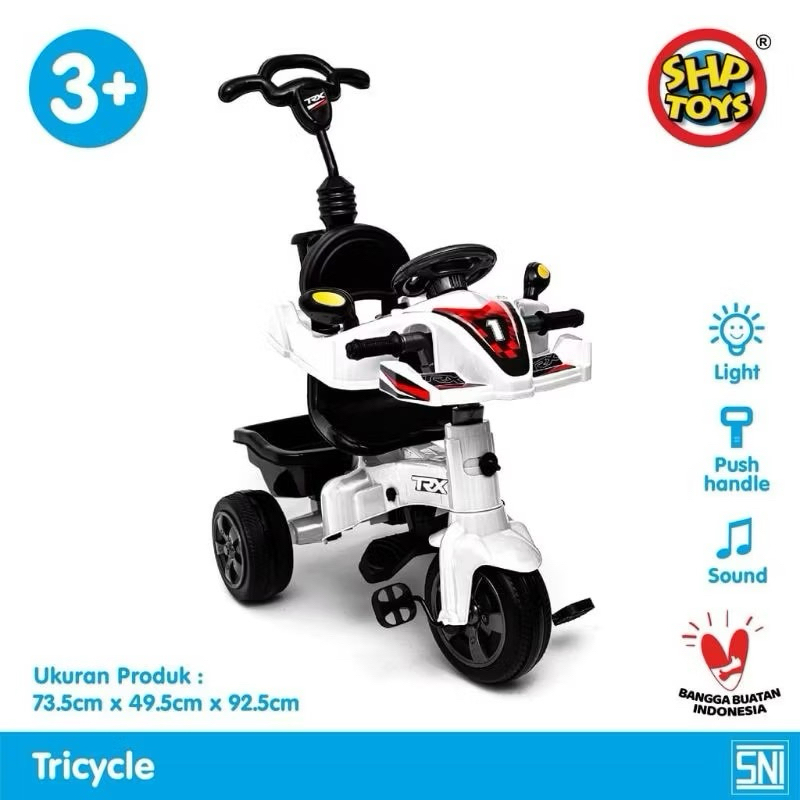 MAINAN ANAK SEPEDA RODA TIGA TRICYCLE BIKE TRX575 TRX 575 SHP TOYS