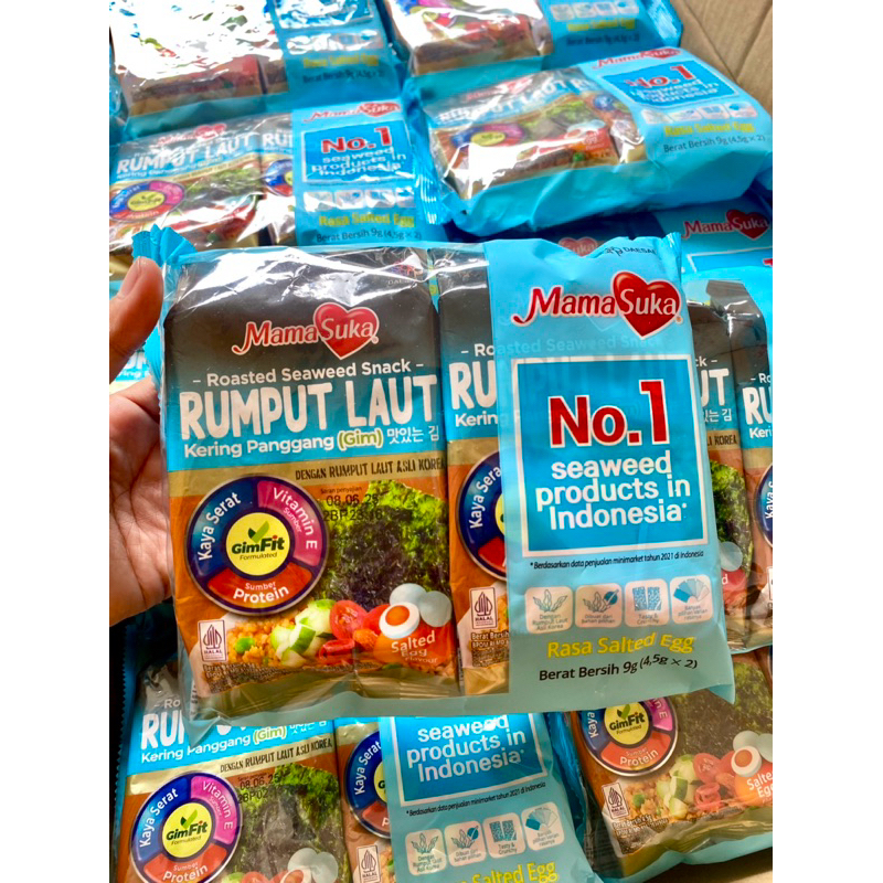 

MamaSuka - Rumput Laut Panggang Salted Egg Isi 2 @4,5 gr