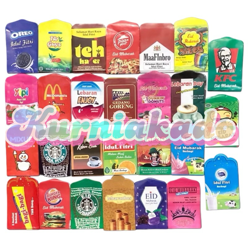

Amplop lebaran Idul Fitri Isi 10 karakter snack lucu amplop Thr anak 2025 kurnia kado