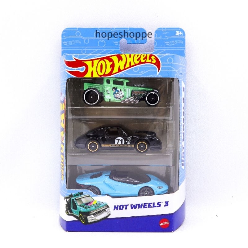 Hot Wheels Gift Pack 3 pcs Bone Shaker Porsche 356 Lamborghini Centenario Diecast Original