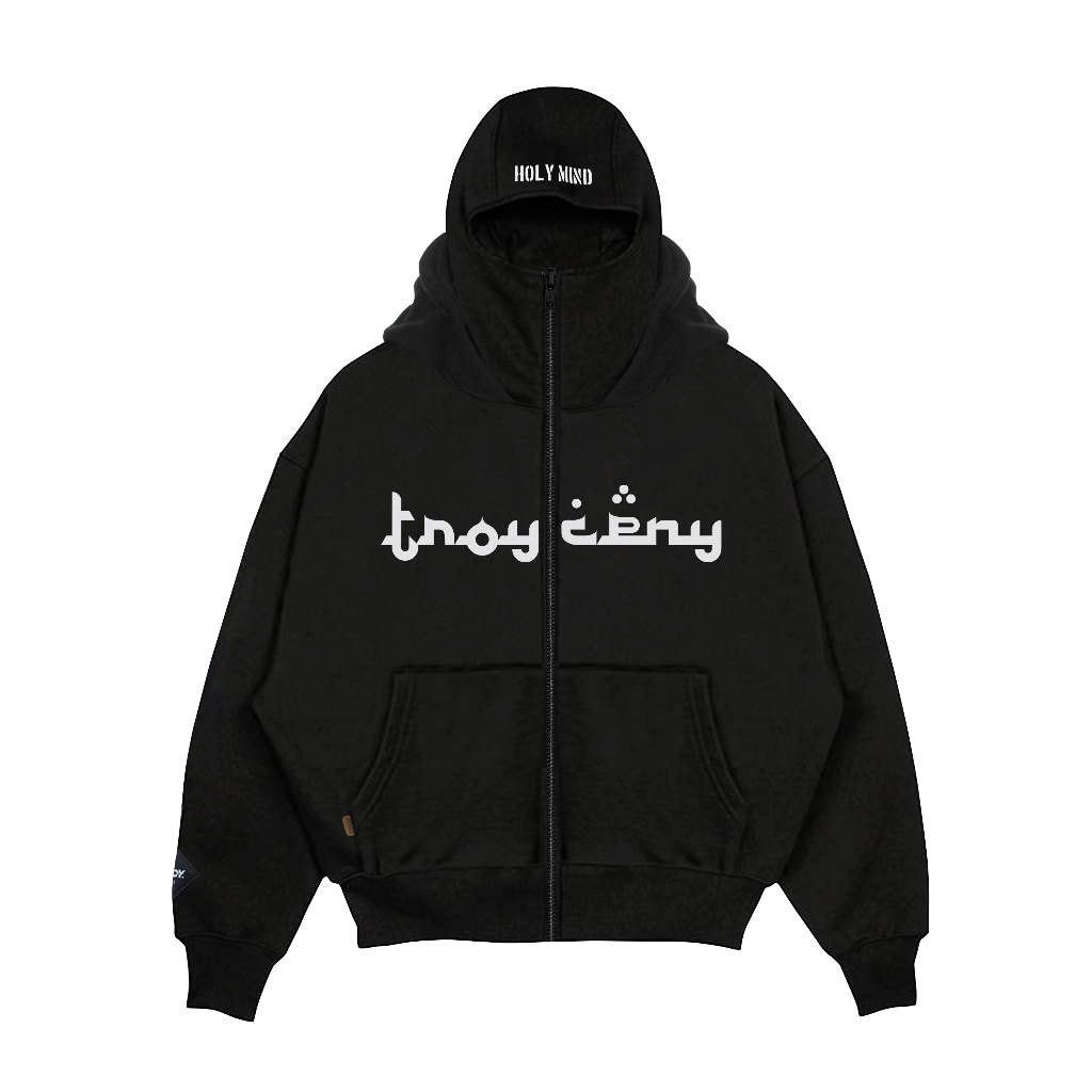Troy Company Hoodie Zipper Balaclava Black Arabic - Hoodie Zipper Ninja Balaclava Hitam ZBH 2906