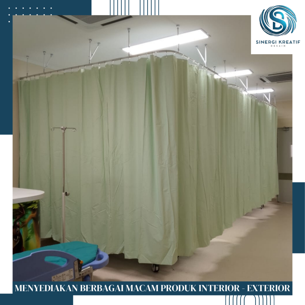 Tirai rumah sakit anti bakteri - gorden rumah sakit murah