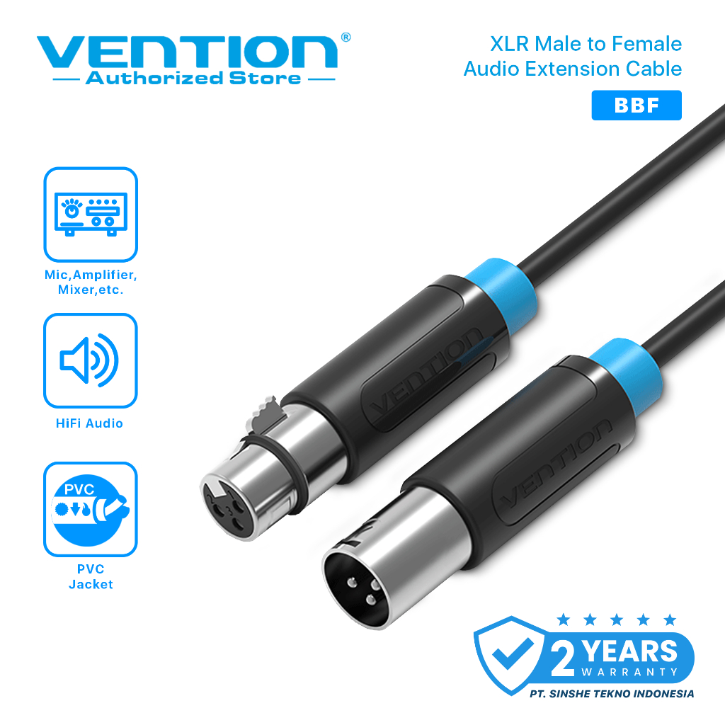 Vention Kabel Aux Audio Microphone XLR Male to Female High Quality BBF