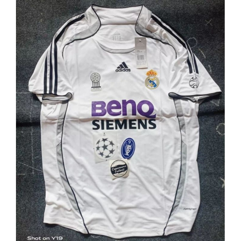 BAJU JERSEY REAL MADRID HOME RETRO 2006 2007 05 06 07 2008 08 HOME 2005 Full Patch nama Blokecore Sk