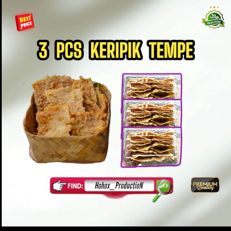 

TEMPE KERIPIK 3 PCS PREMIUM