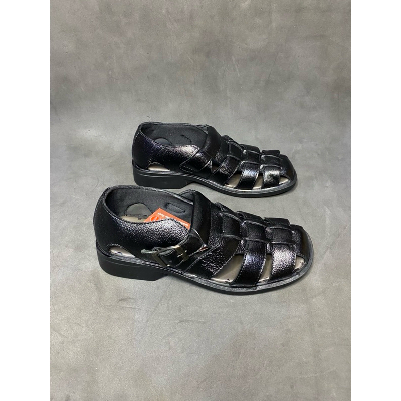 Valenzio - Sendal sepatu kulit pria model jari-jari Sendal sepatu casual pria