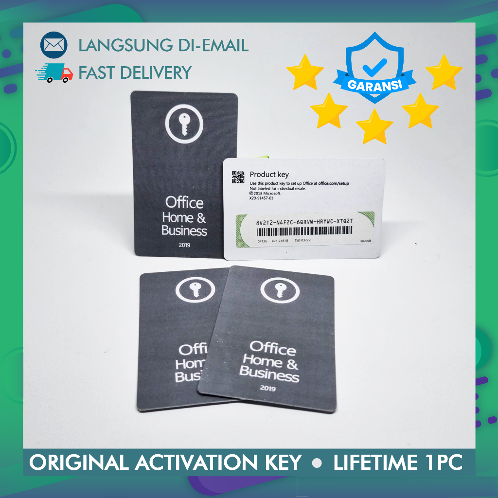 Office Home Business 2019 for Mac - Original License Key with Keycard Fisik