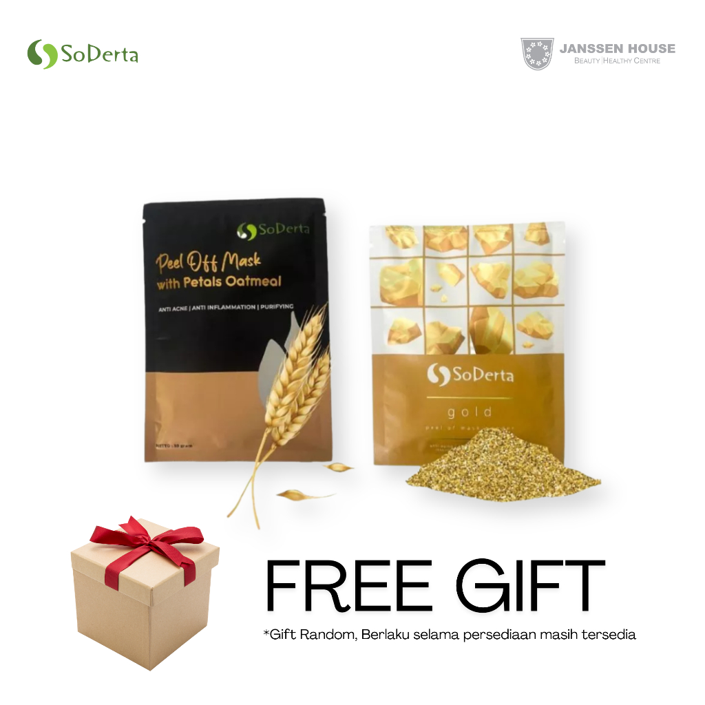 SODERTA PETAL OATMEAL PEEL OFF MASK 30G | SODERTA GOLD PEEL OFF MASK 30GR POWDER | Masker Karet Bubu