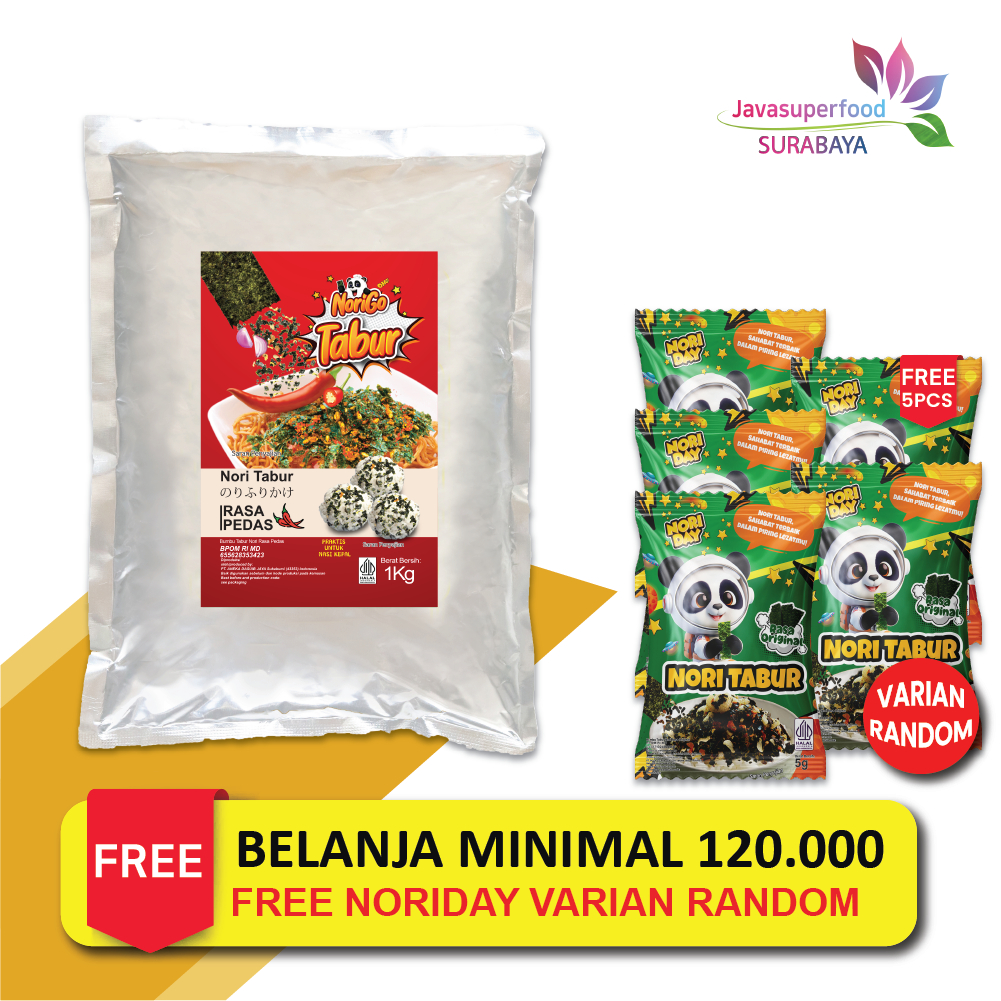 

Nori Tabur Rumput Laut Panggang - Rasa Pedas- 1Kg