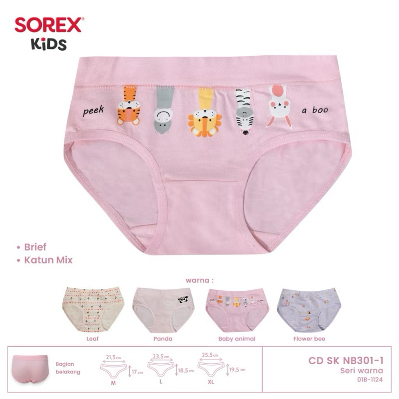 SOREX KIDS CELANA DALAM ANAK PEREMPUAN (3pcs)