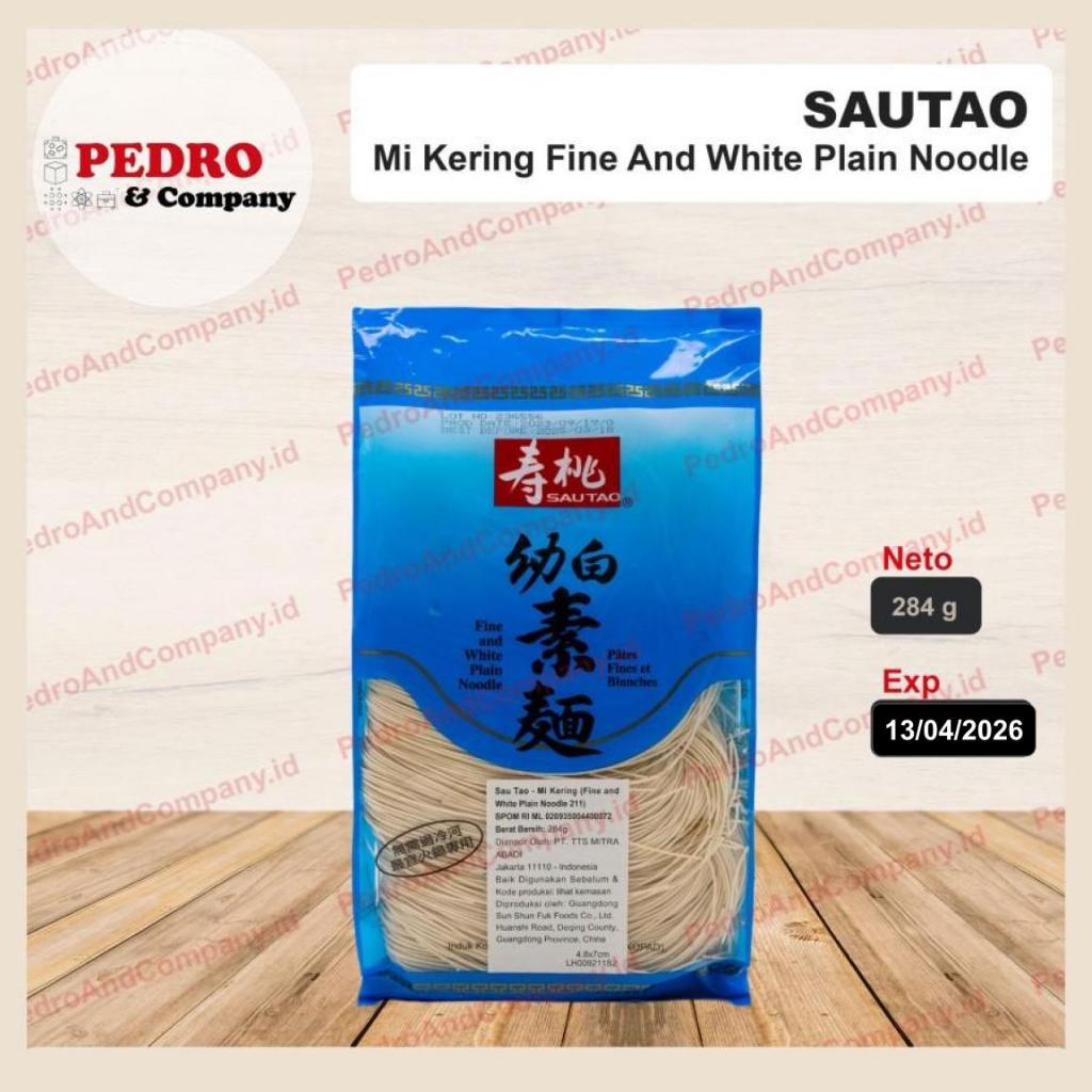 

Sau tao fine and white plain noodles 284 gram - mi putih halus
