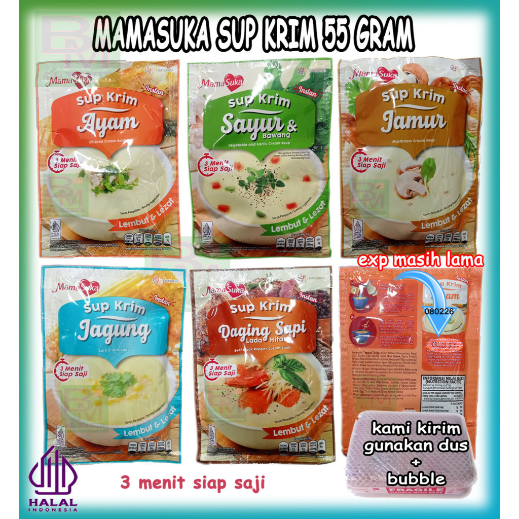 

Sup Krim Cream Mamasuka mama suka Kemasan 55 Gram Ready Berbagai Varian Rasa