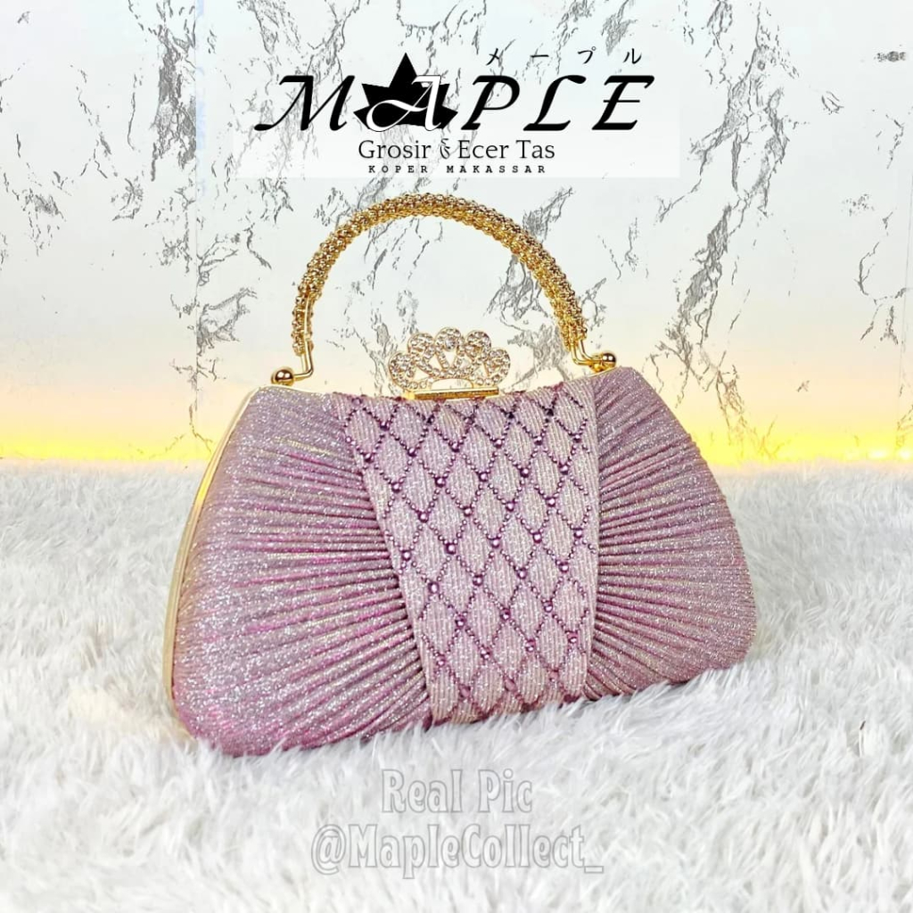 MAPLE CLUTCH TAS WANITA IMPORT TAS PESTA ELEGAN TAS PESTA UNIK TAS KONDANGAN IMPORT PREMIUM TERBARU 