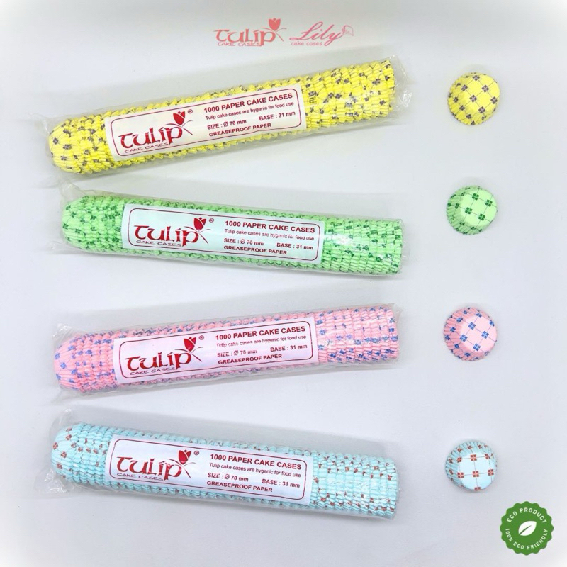 PAPER CAKE CASE 7,0 | KERTAS ALAS ROTI | KERTAS ALAS RISOLES | CAKE CASE TULIP 7,0 | ALAS MOCHI