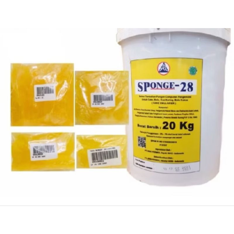 

SP 28 / SPONGE 28 REPACK 500 GRAM / CAKE EMULSIFIER / PENGEMBANGAN KUE / SP 28