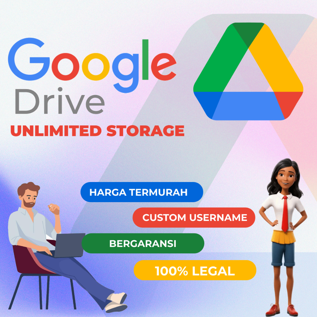 Google Drive Unlimited Seumur Hidup Lifetime  Legal Pribadi Private Aman 100% / Gdrive Google Drive 
