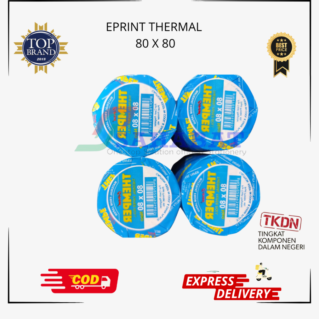 

Kertas Struk EPRINT Thermal 80 x 80 untuk EDC dan Kasir Kertas Kasir Kertas Transaksi- 1 Roll Stationery, Paper Stationery