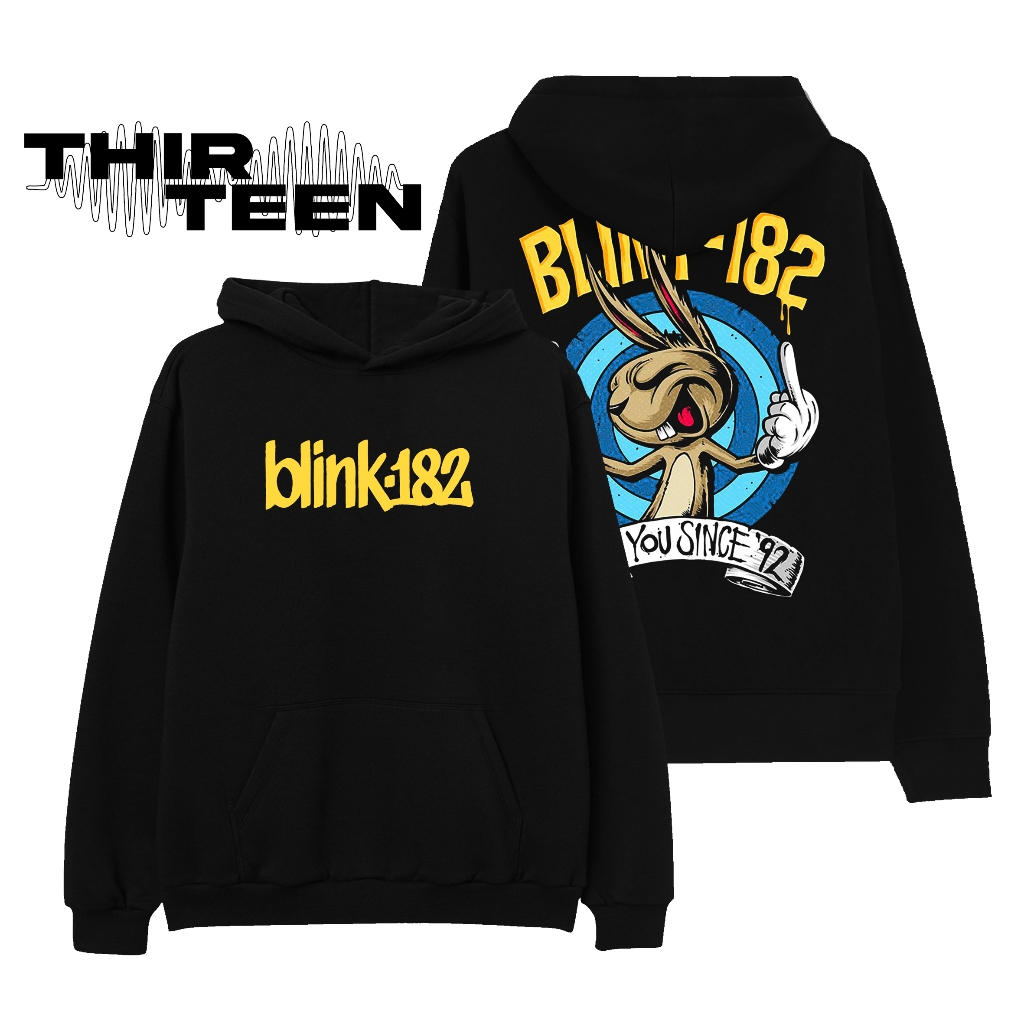 Hoodie Blink 182 Rabbit Cotton Premium - Jaket Hoodie Hitam Band Blink 182 unisex