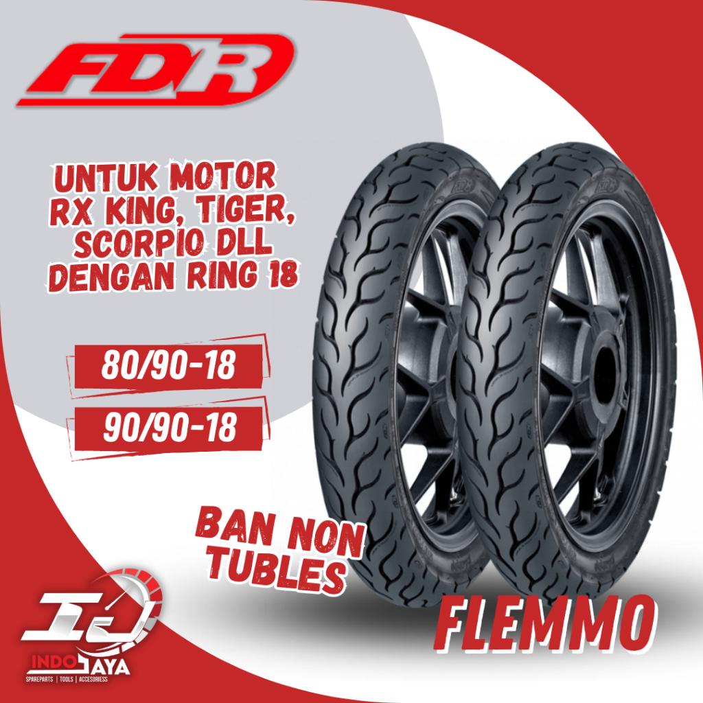 [READY COD] BAN FDR FLEMMO TUBETYPE RING 18 / BAN FDR NON TUBLES FLEMMO TT RING 18 ( 80/90-18 / 90/9