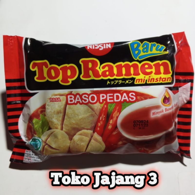 

MIE TOP RAMEN - Mie Top Ramen Rasa Baso Pedas 56gr - BASO PEDAS - Mie Instan Murah