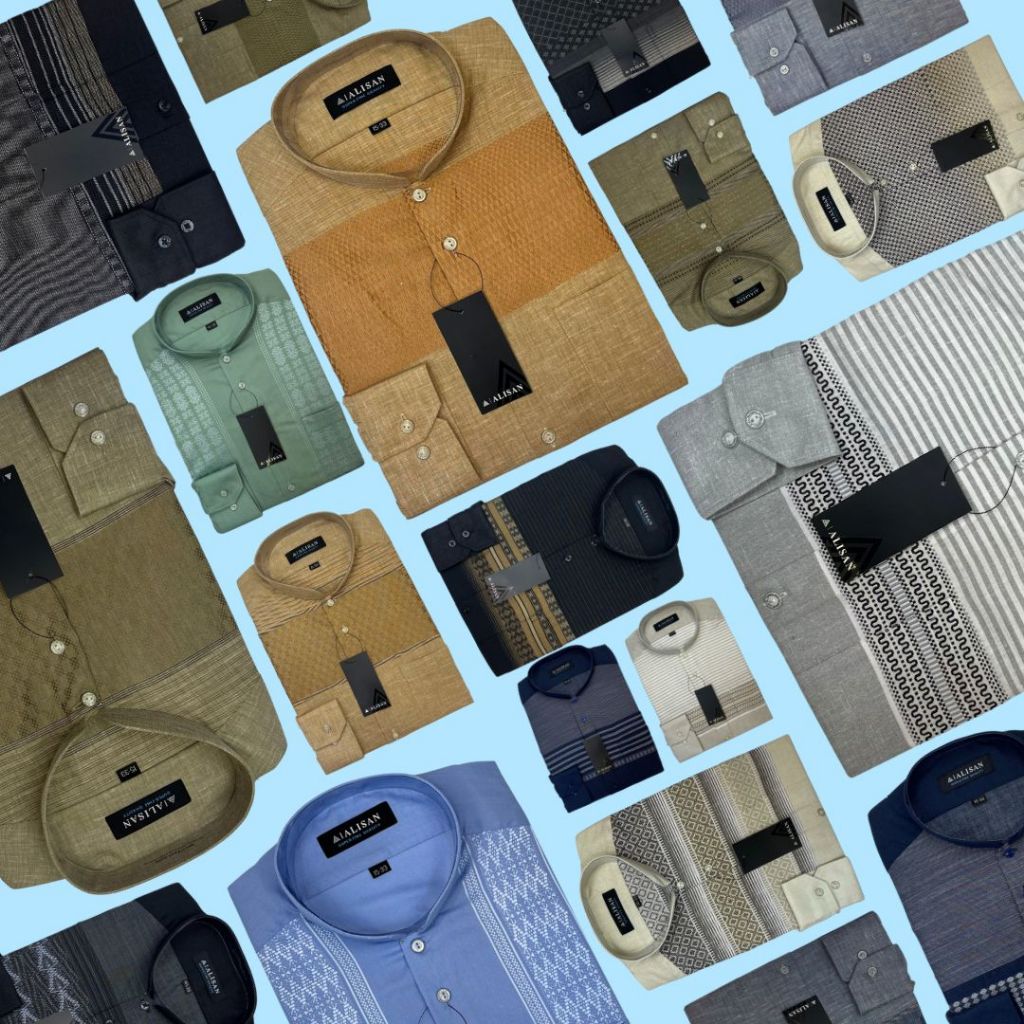Alisan Koko Pria Lengan Panjang Reguler Fit