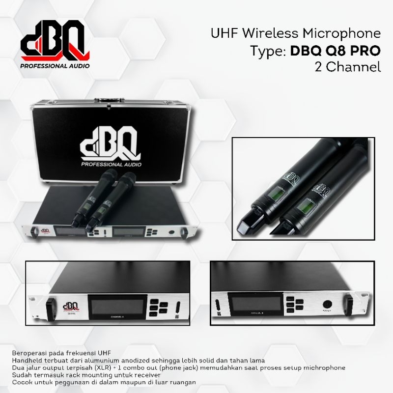 MICROPHONE WIRELESS DBQ 4 ANTENA | Q8-PRO