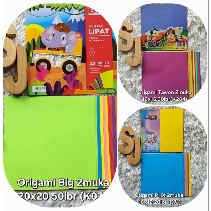 

(2bh)Kertas Lipat/Origami 2Muka/Bolak Balik Tawon/PHX12x12/14x14/16x16/Big 20x20