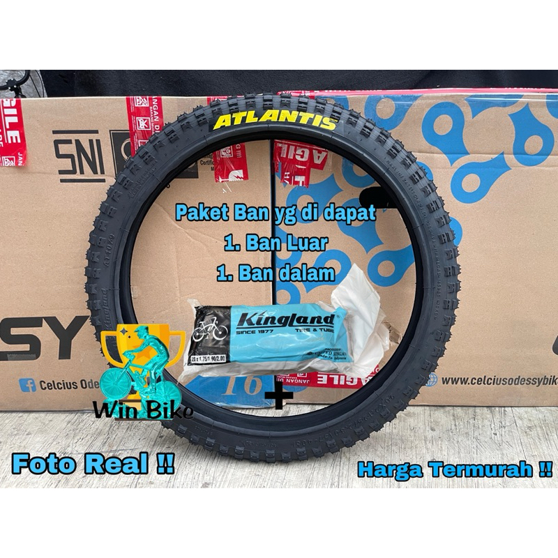 RB Ban Luar dan Ban Dalam Paket Ban Luar dan Ban Dalam Sepeda BMX, Mini, Lipat, Anak, MTB ukuran 20